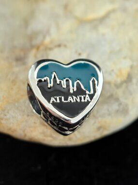 Pandora Georgia Exclusive Travel Heart Charm Pendant, S925 Silver Jewelry